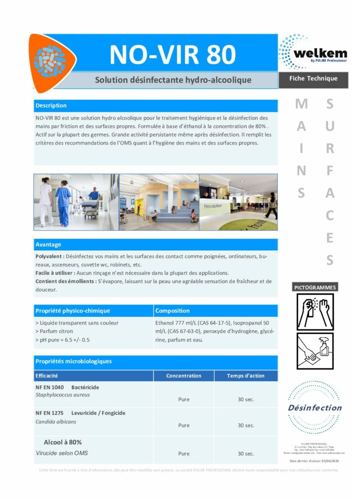 NO-VIR 80 – Fiche Technique