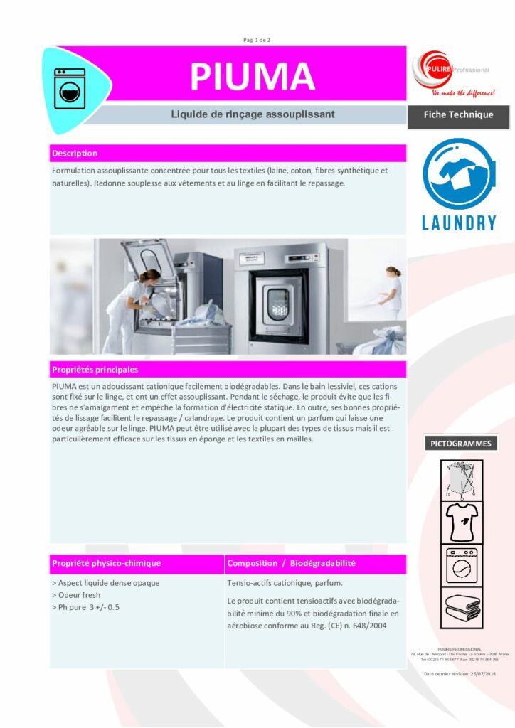 PIUMA – Fiche Technique